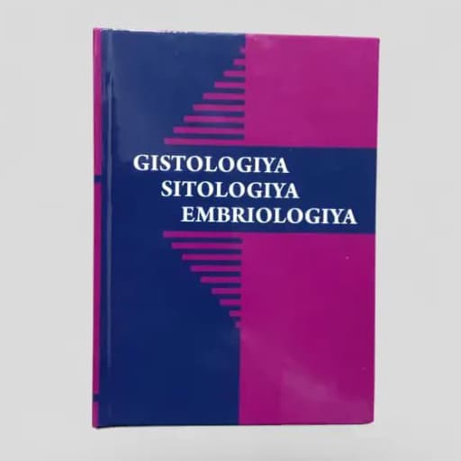 Gistologiya To’xtayev orgenal