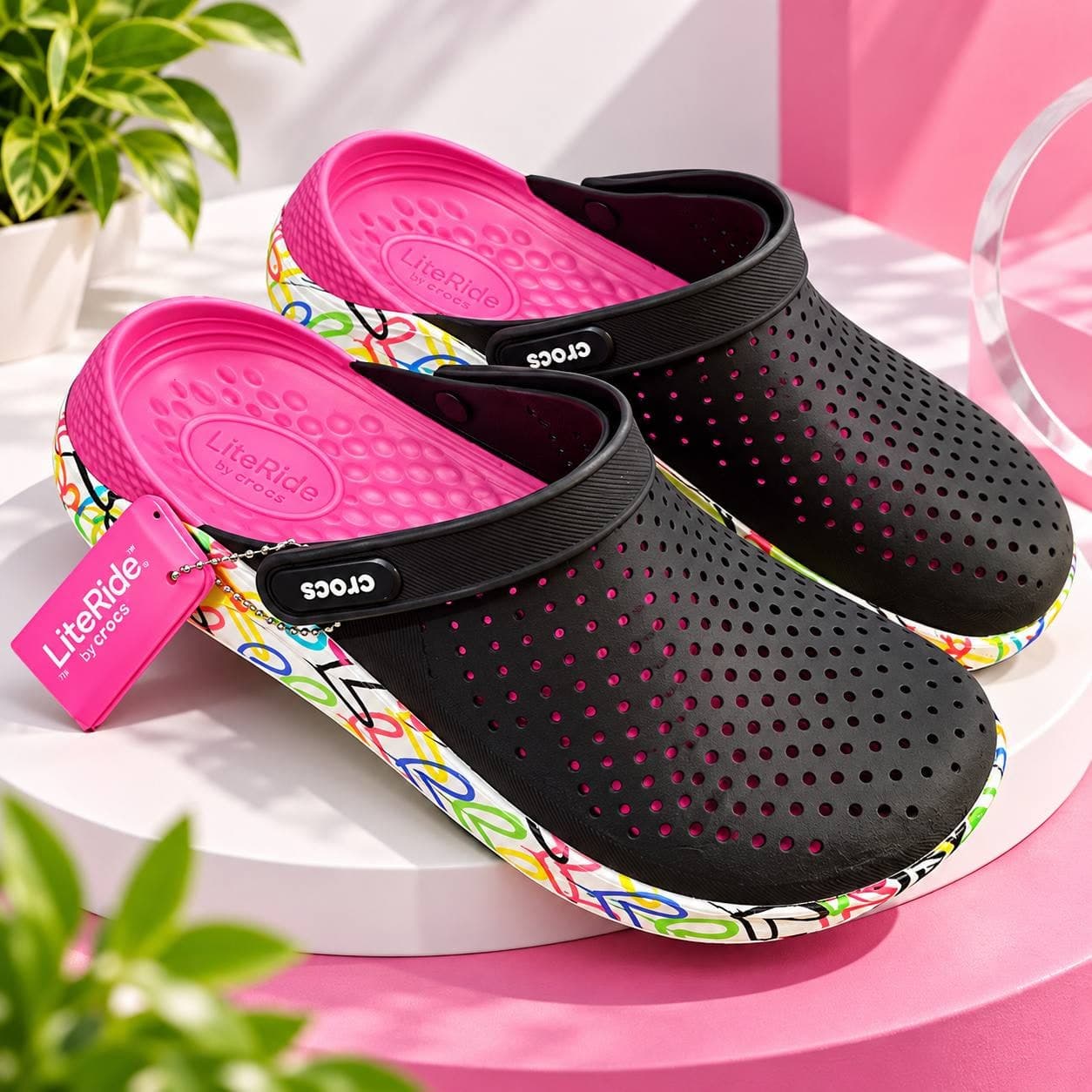 Crocs qora malina J