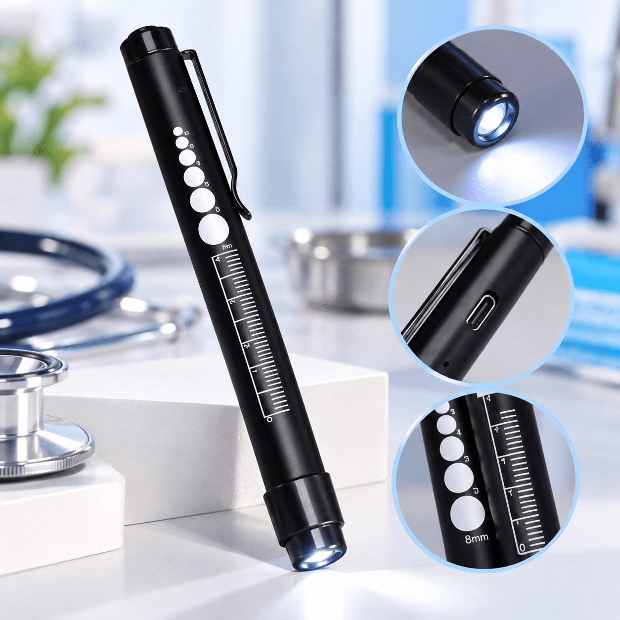Led tibbiy diagnostik fonarik
